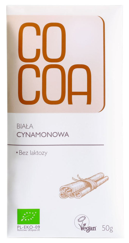 TABLICZKA BIAŁA CYNAMONOWA BIO 50 g - COCOA-0