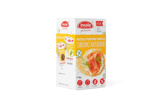 WAFLE KUKURYDZIANE NATURALNE BEZGLUTENOWE 60 g - INCOLA-0