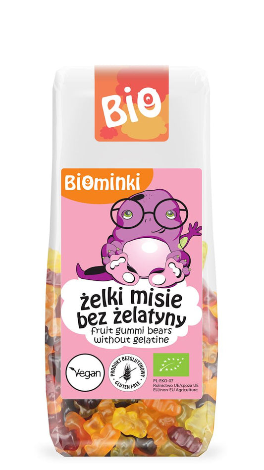 ŻELKI (MISIE) BEZ ŻELATYNY BEZGLUTENOWE BIO 100 g - BIOMINKI-0